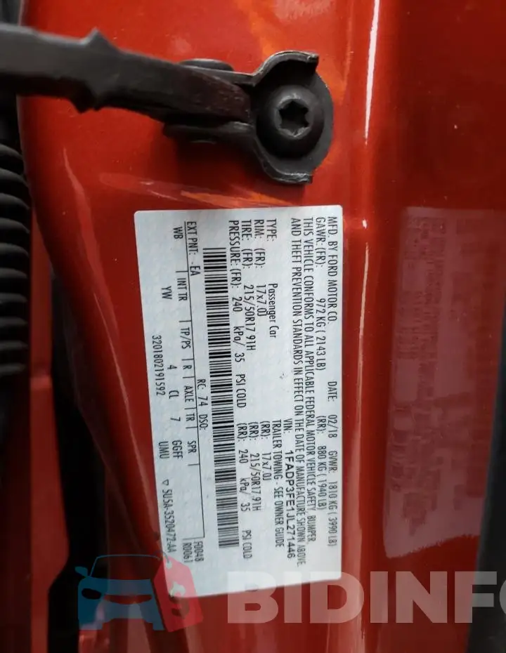 1FADP3FE1JL271446 Photo# 12