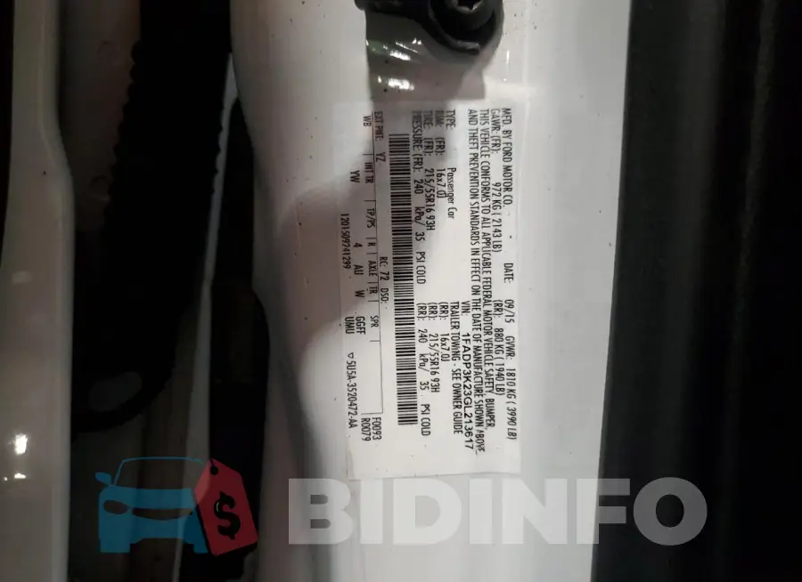 1FADP3K23GL213617 Photo# 12