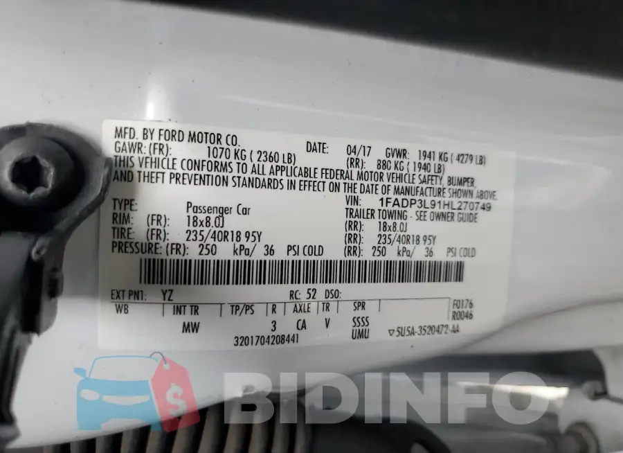 1FADP3L91HL270749 Photo# 14