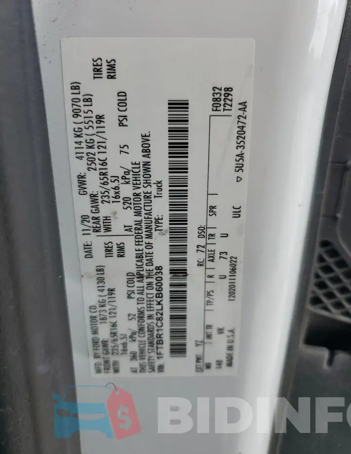 1FTBR1C82LKB60038 Photo# 13