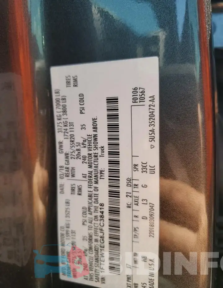 1FTEW1EG8JFC38418 Photo# 12