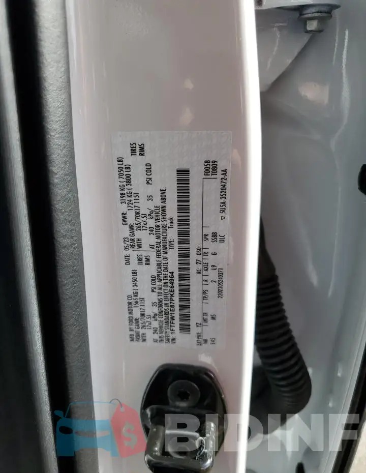 1FTFW1E87PKE64964 Photo# 12