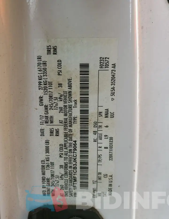 1FTMF1CB3JKC79064 Photo# 12