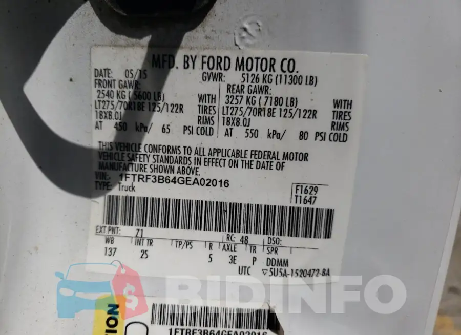 1FTRF3B64GEA02016 Photo# 12