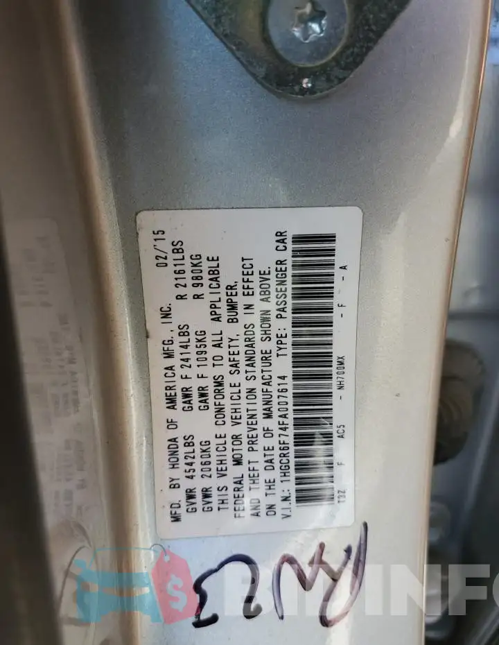1HGCR6F74FA007614 Photo# 13