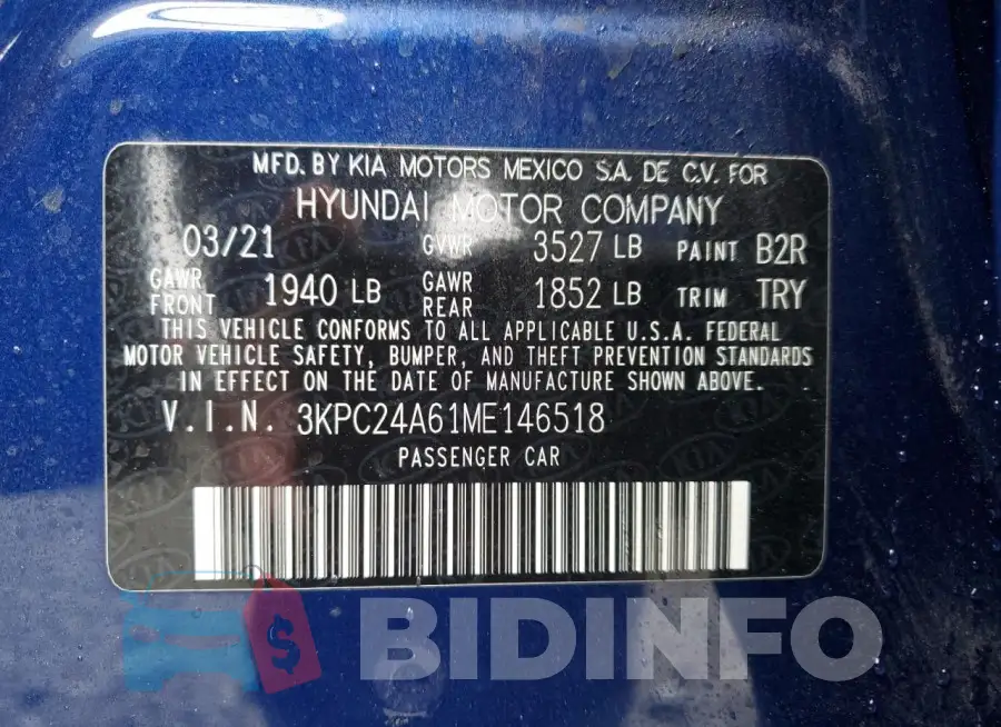 3KPC24A61ME146518 Photo# 13