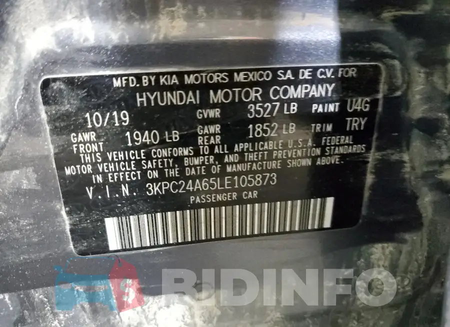 3KPC24A65LE105873 Photo# 12