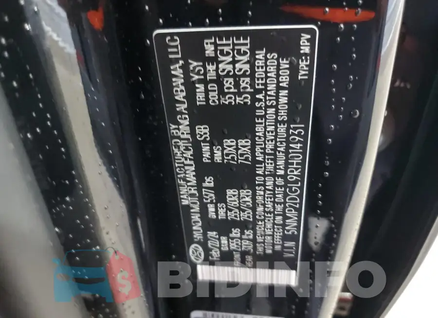 5NMP2DGL9RH014931 Photo# 13