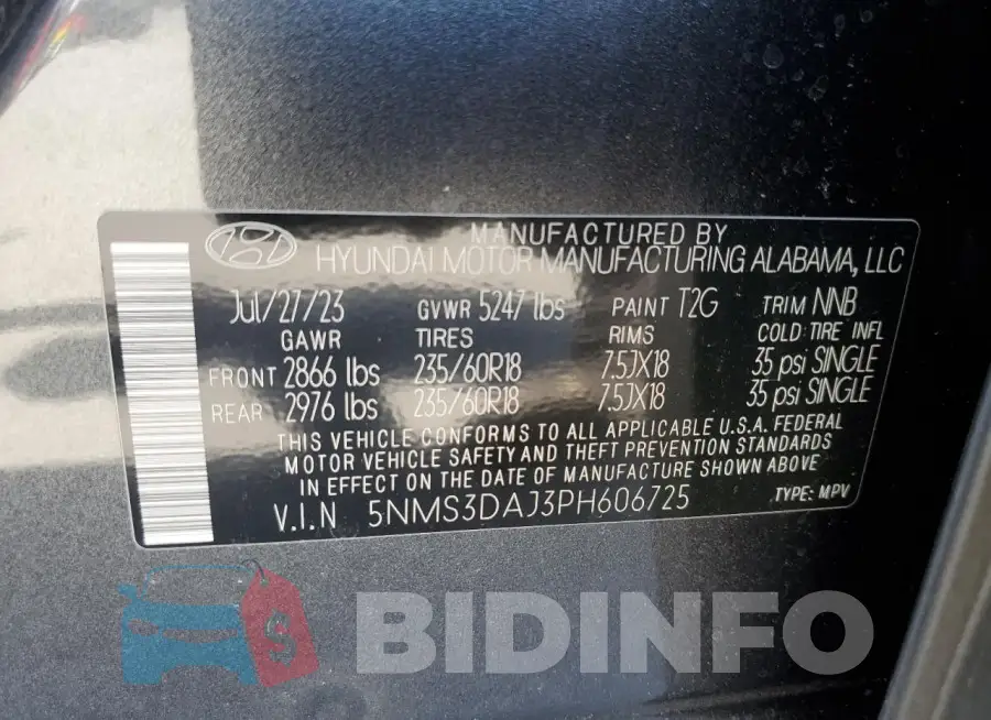5NMS3DAJ3PH606725 Photo# 13