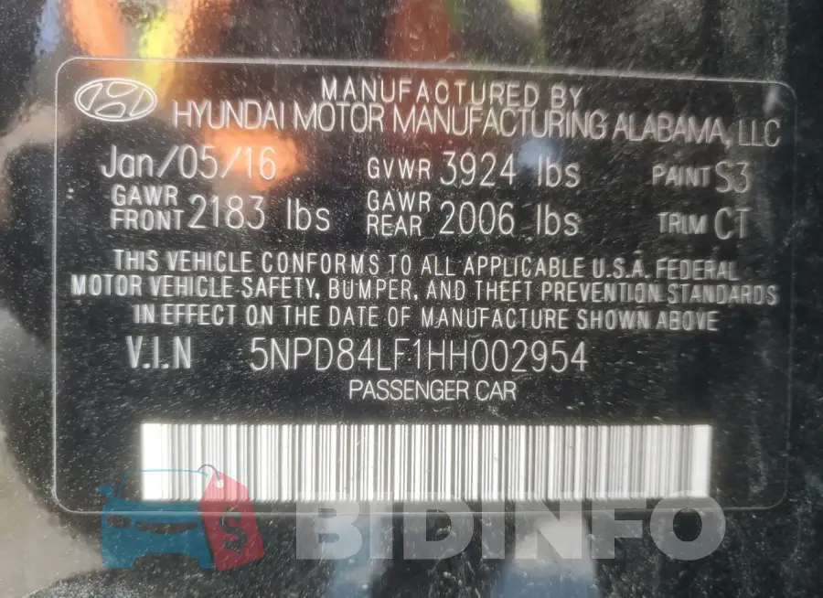 5NPD84LF1HH002954 Photo# 12