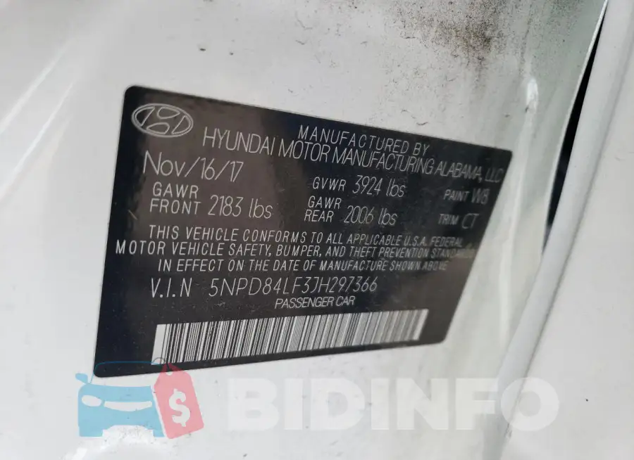 5NPD84LF3JH297366 Photo# 13