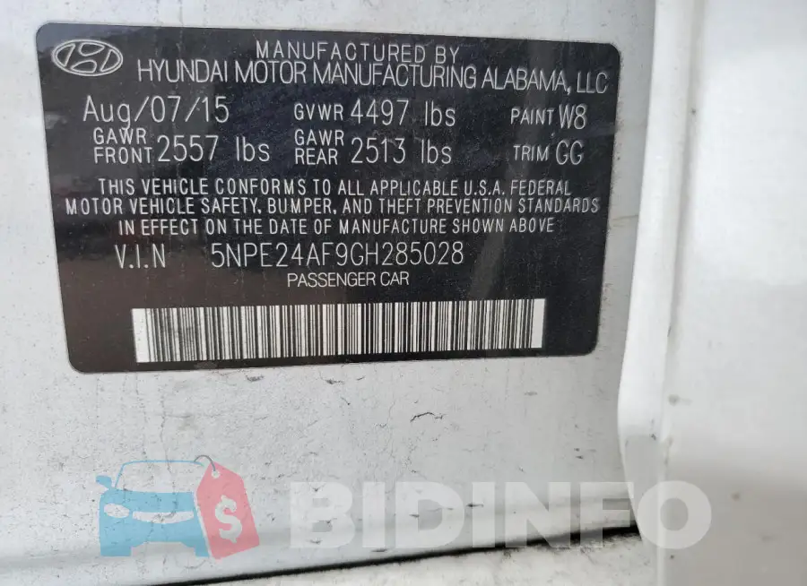 5NPE24AF9GH285028 Photo# 12