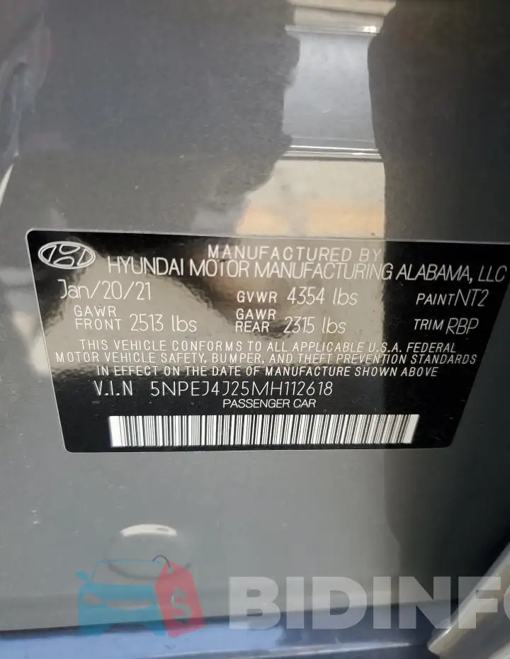 5NPEJ4J25MH112618 Photo# 12