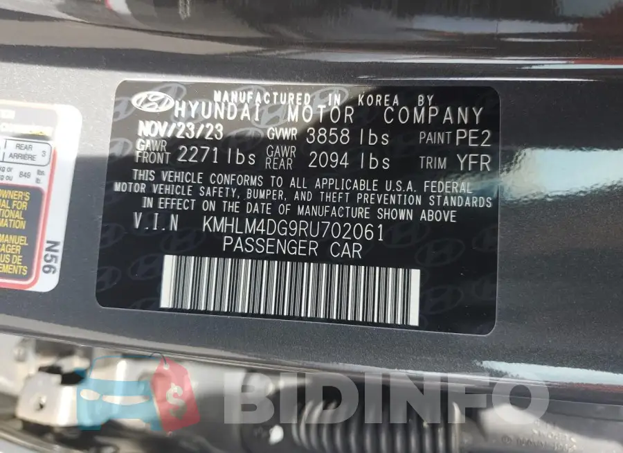 KMHLM4DG9RU702061 Photo# 12
