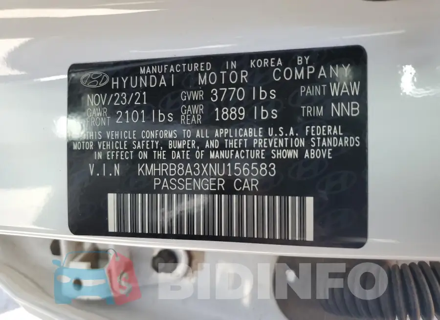 KMHRB8A3XNU156583 Photo# 12