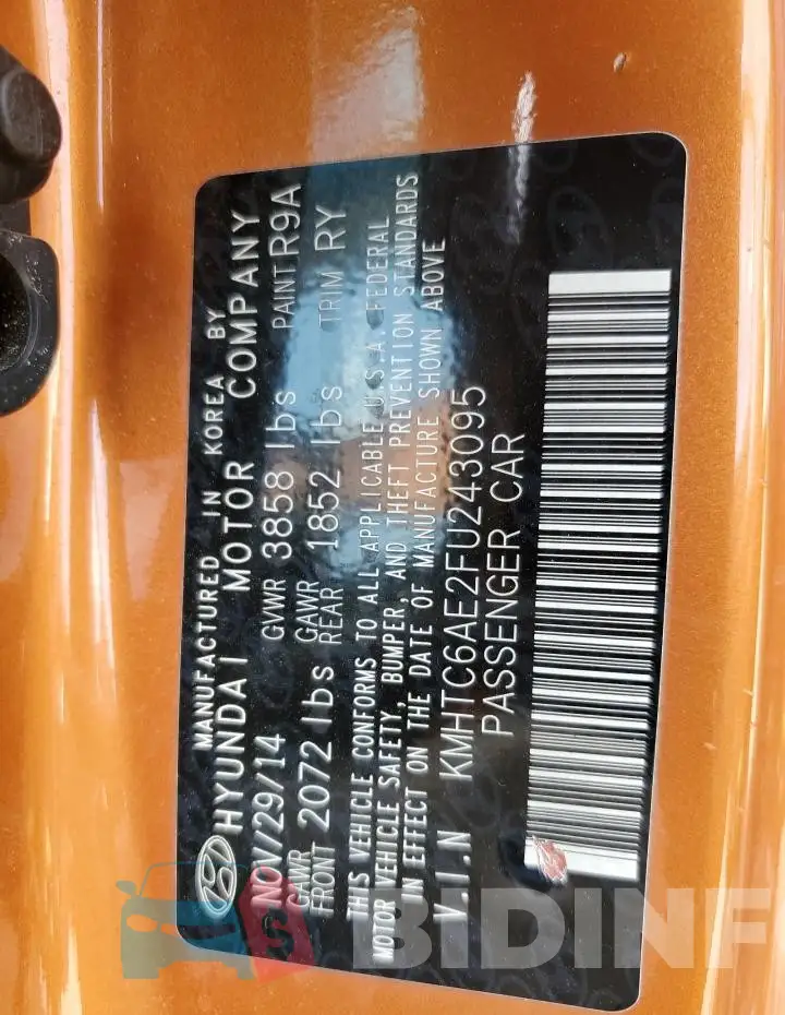 KMHTC6AE2FU243095 Photo# 12