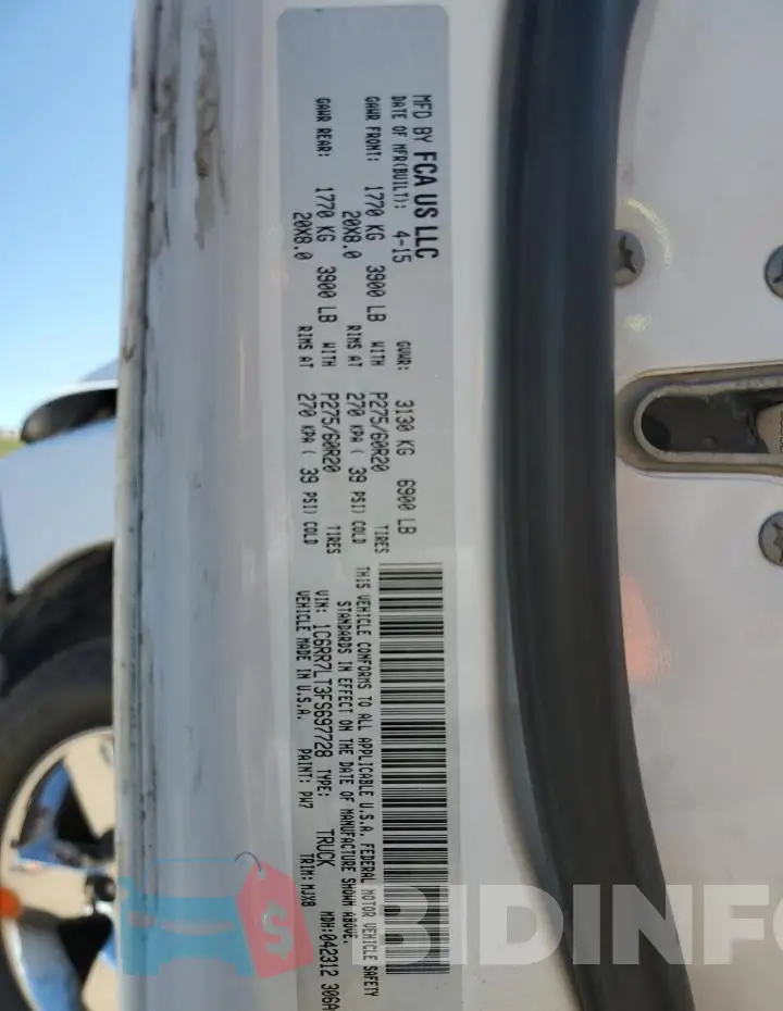 1C6RR7LT3FS697728 Photo# 12