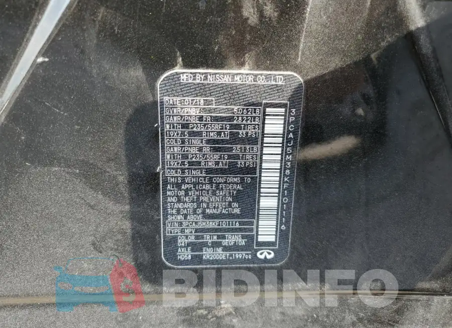 3PCAJ5M38KF101116 Photo# 13