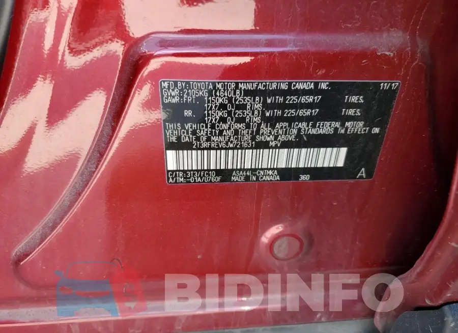 2T3RFREV6JW721631 Photo# 12