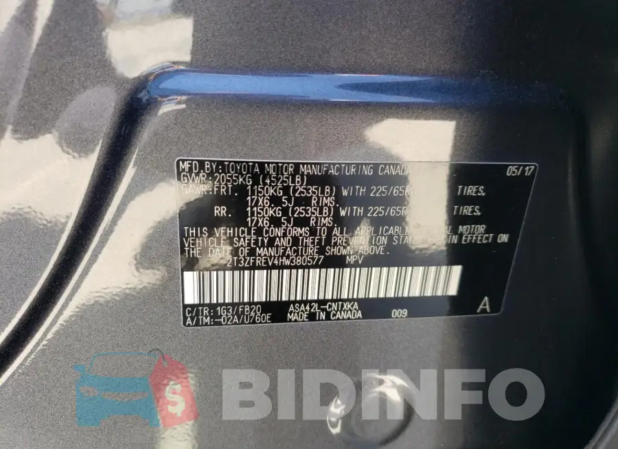 2T3ZFREV4HW380577 Photo# 14