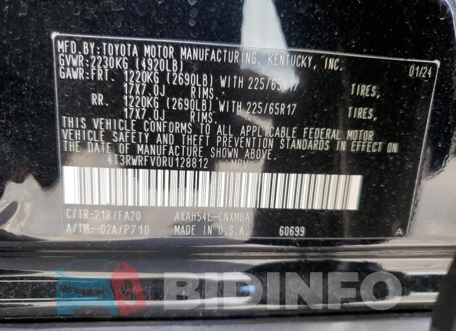4T3RWRFV0RU128812 Photo# 14