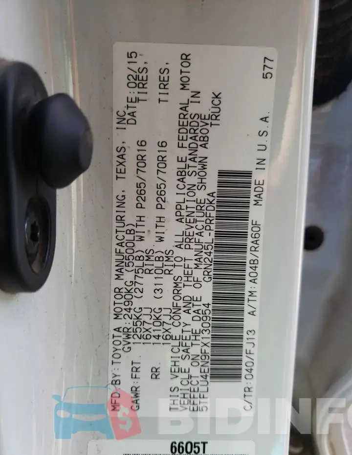 5TFLU4EN9FX130954 Photo# 12