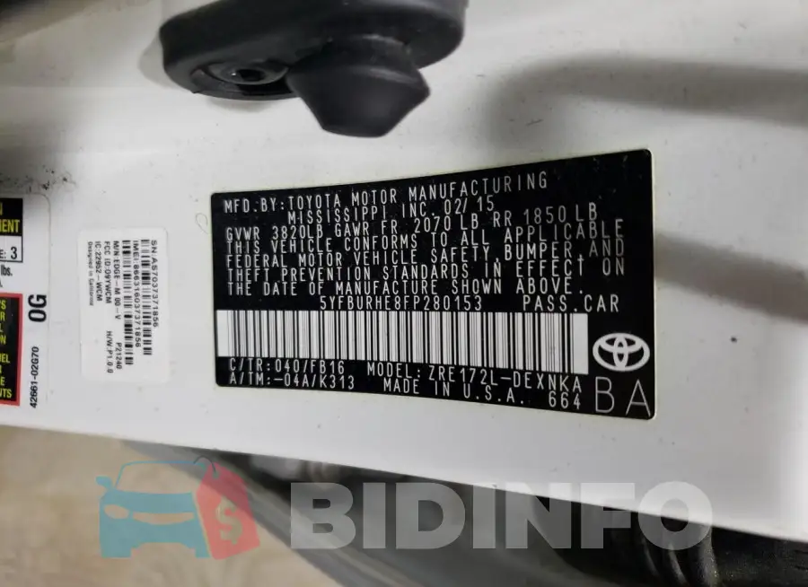 5YFBURHE8FP280153 Photo# 12