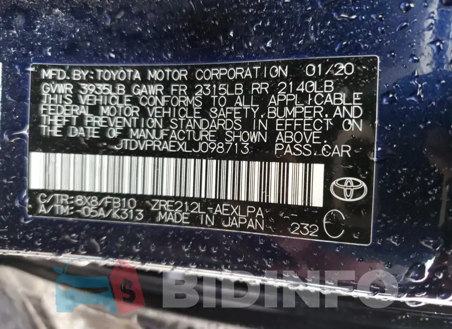 JTDVPRAEXLJ098713 Photo# 12