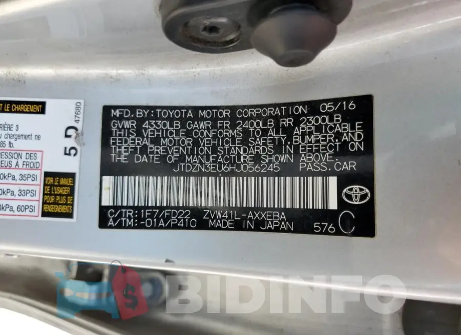 JTDZN3EU6HJ056245 Photo# 12
