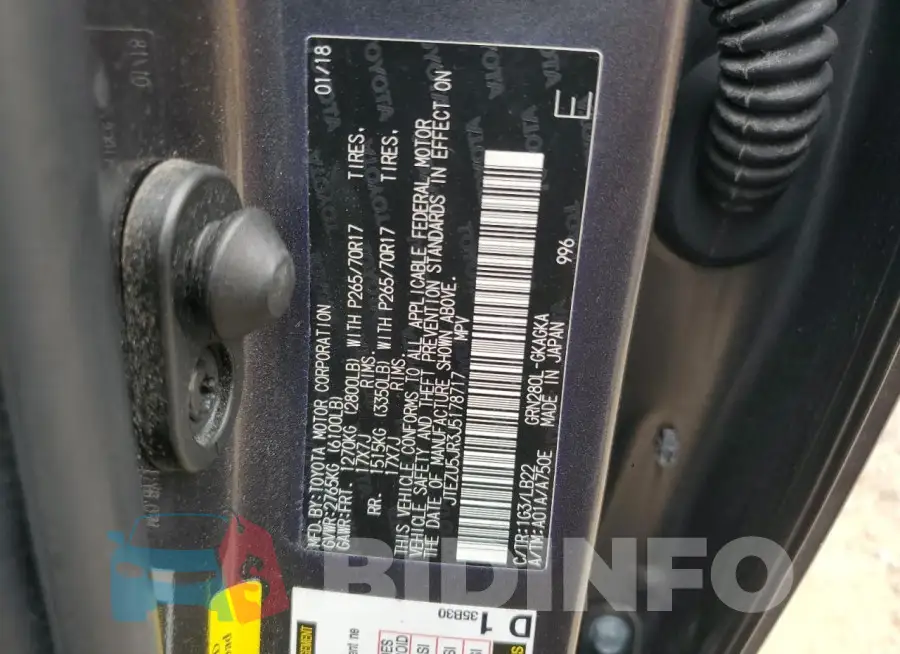 JTEZU5JR3J5178717 Photo# 12