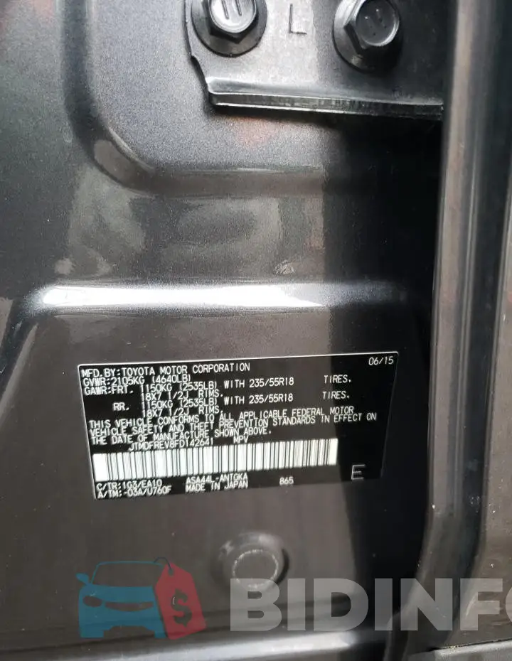 JTMDFREV8FD142641 Photo# 13
