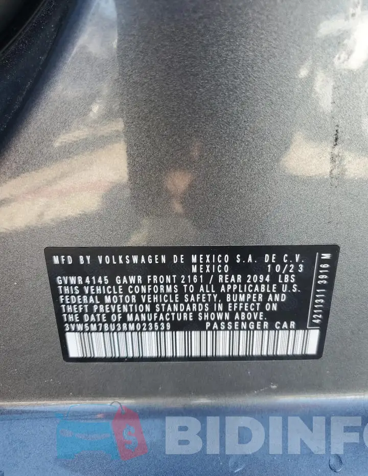 3VW5M7BU3RM023539 Photo# 12