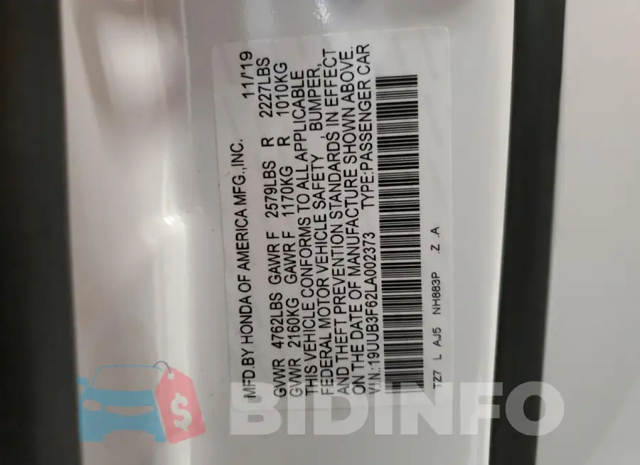 19UUB3F62LA002373 Photo# 13