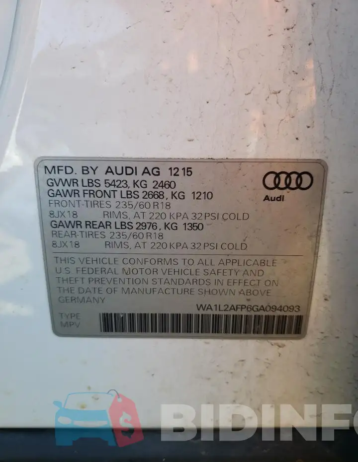 WA1L2AFP6GA094093 Photo# 13