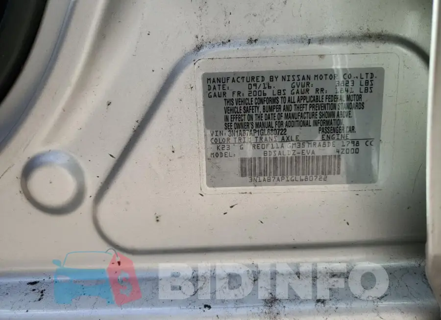 3N1AB7AP1GL680722 Photo# 12