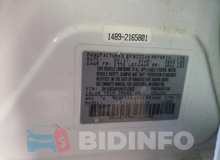 3N1AB7APXHY312852 Photo# 12