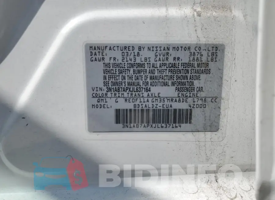 3N1AB7APXJL637164 Photo# 12