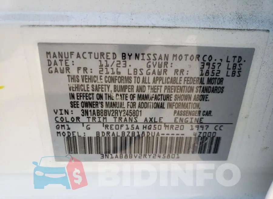 3N1AB8BV2RY245801 Photo# 13
