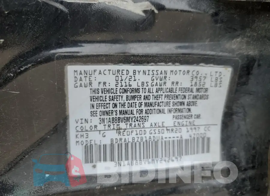 3N1AB8BV6MY242697 Photo# 12