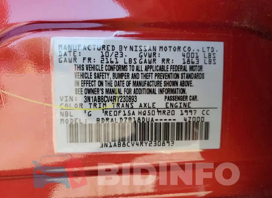 3N1AB8CV4RY230893 Photo# 13