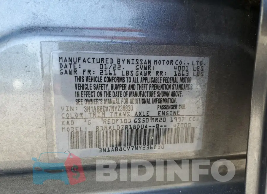 3N1AB8CV7NY236830 Photo# 12