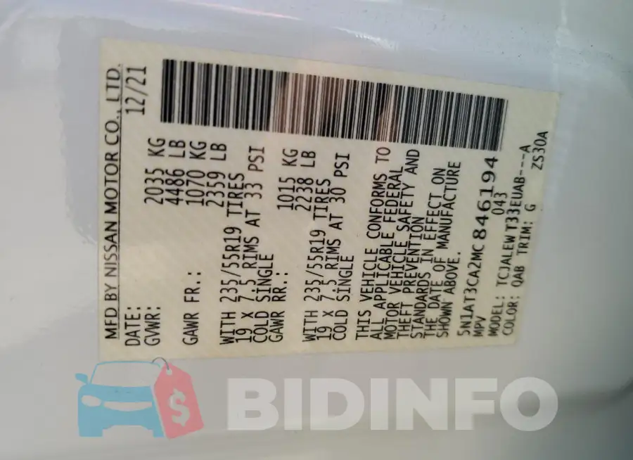 5N1AT3CA2MC846194 Photo# 13