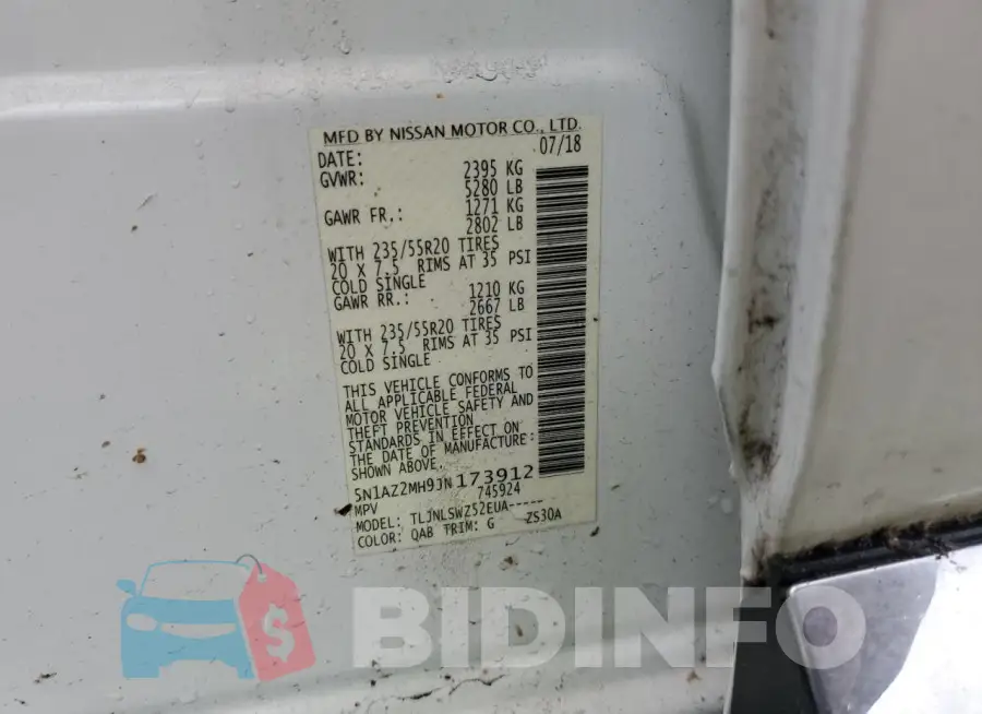 5N1AZ2MH9JN173912 Photo# 12