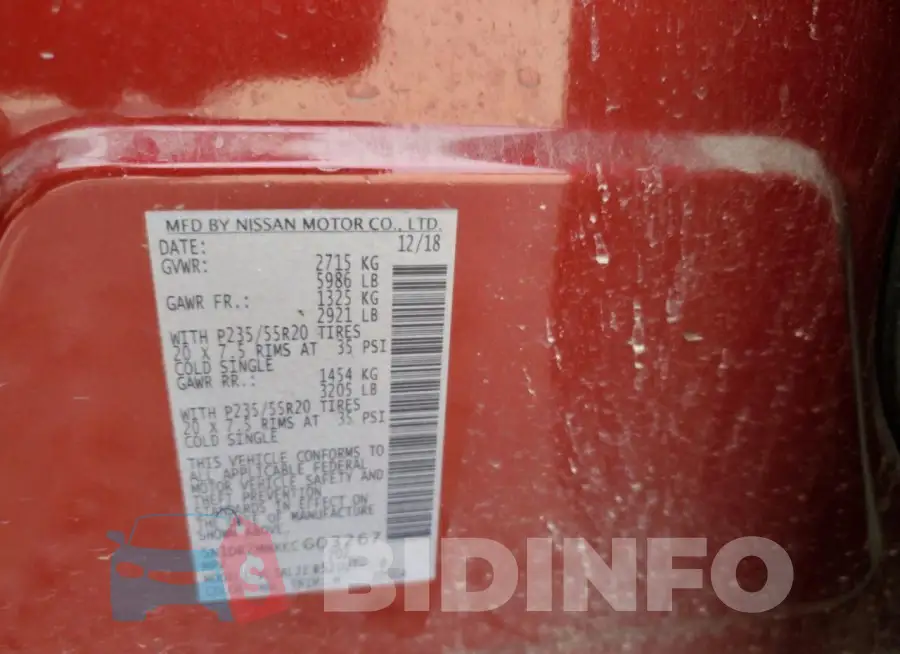 5N1DR2MNXKC603267 Photo# 13