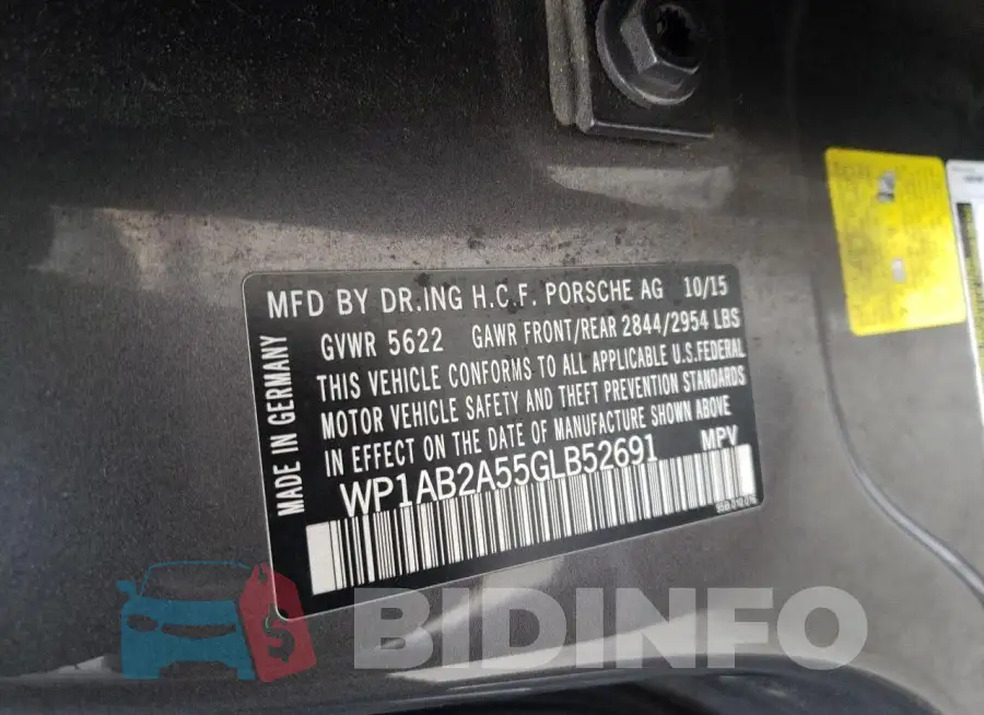 WP1AB2A55GLB52691 Photo# 13
