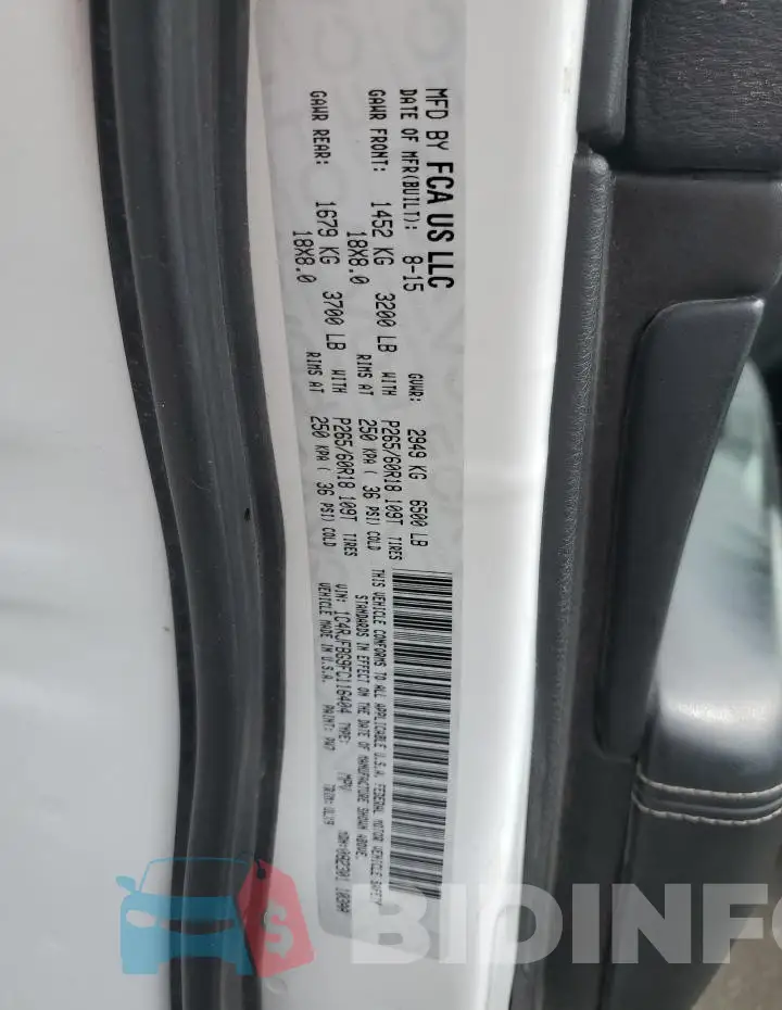 1C4RJFBG9FC116404 Photo# 12