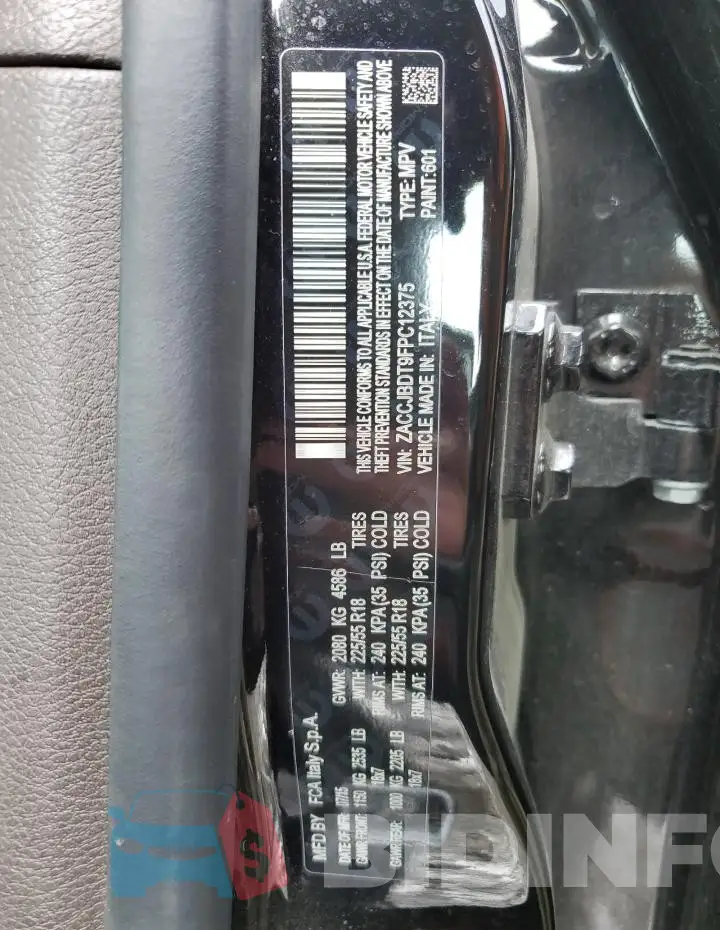 ZACCJBDT9FPC12375 Photo# 13