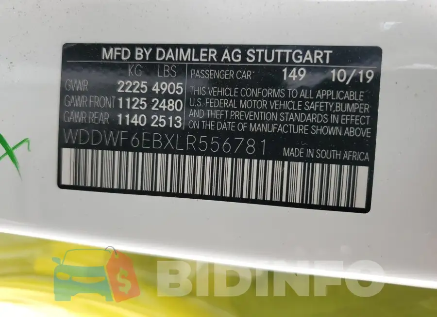 WDDWF6EBXLR556781 Photo# 13