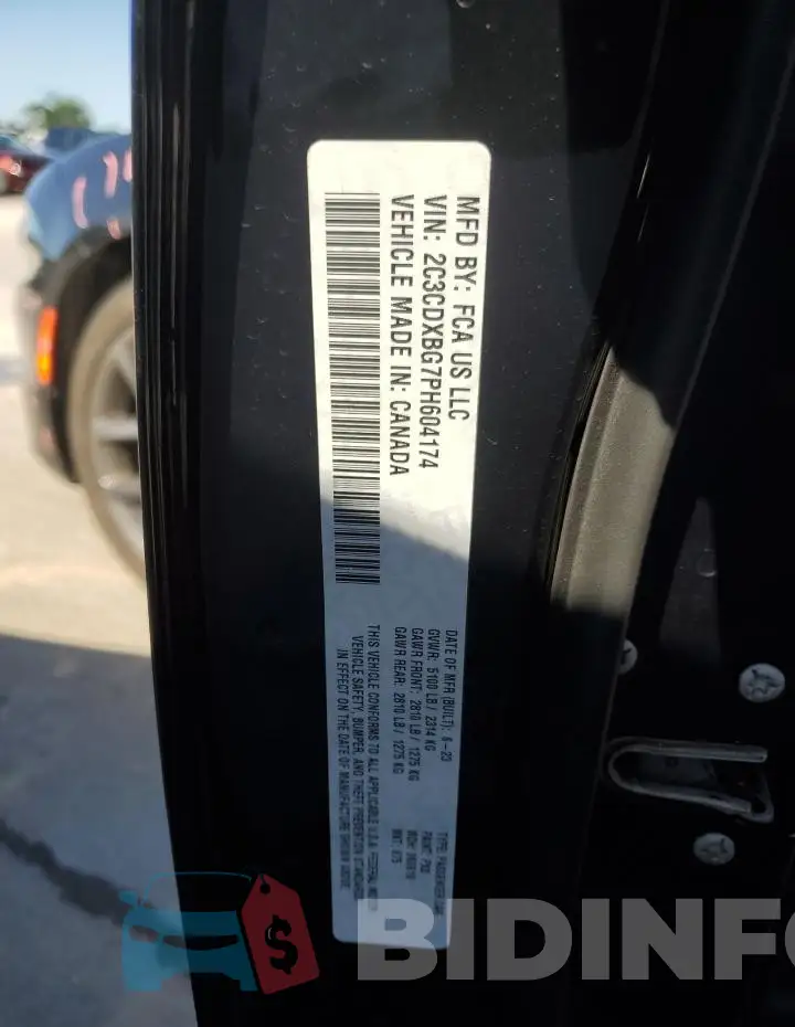 2C3CDXBG7PH604174 Photo# 13