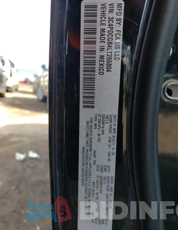 3C4PDCGB4LT266804 Photo# 13